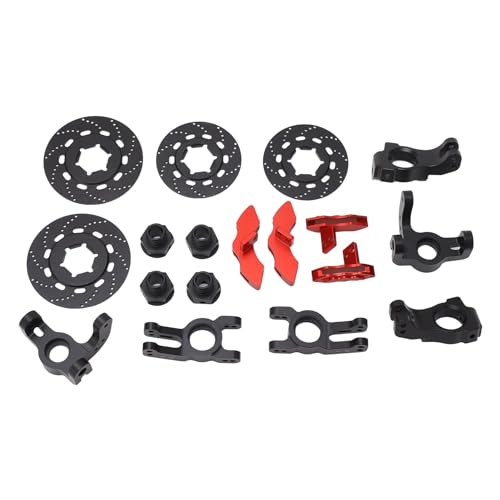 RC -Auto -Upgrade -Teile Lenkung der Scheibe Bremsbremse Aluminiumlegierung langlebige Haltbarkeit für KM C3 E8414 E8415 1/7 RC -Autos (Rot) von OKOVO
