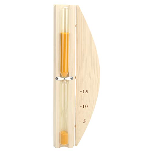 Sauna -Sandglas -Timer -Meldes Sanduhr Glas Holz Sauna Zimmer 15 Minuten von OKOVO