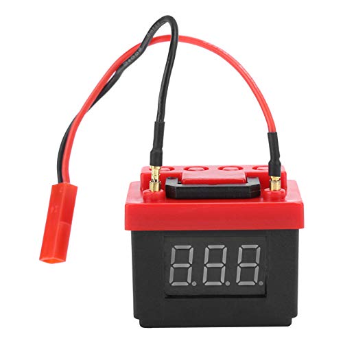 Simulation Batterie niedriger Spannungsalarm -LED -Anzeige für SCX10 RC -Automodellzubehör (Schwarz) von OKOVO