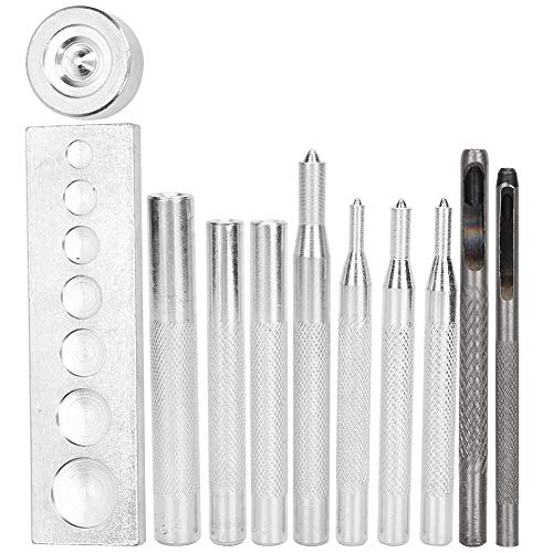 Snap Befesternungswerkzeug Set Hole Puncher Taste Setter 7 in 1 Basisleder -Werkzeug -Werkzeug -Kit Snap Befesternungswerkzeug Set Hole Puncher Taste Setter 7 in 1 Basisleder -Werkzeug -Werkzeug -Kit von OKOVO