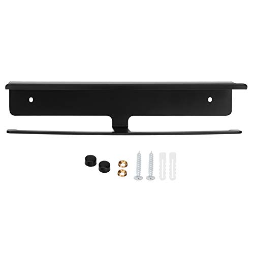 Space Aluminiumwand montierte Doppel -Rollhalter -Tissue -Rack -Organizer Black 28x11.5x6cm von OKOVO