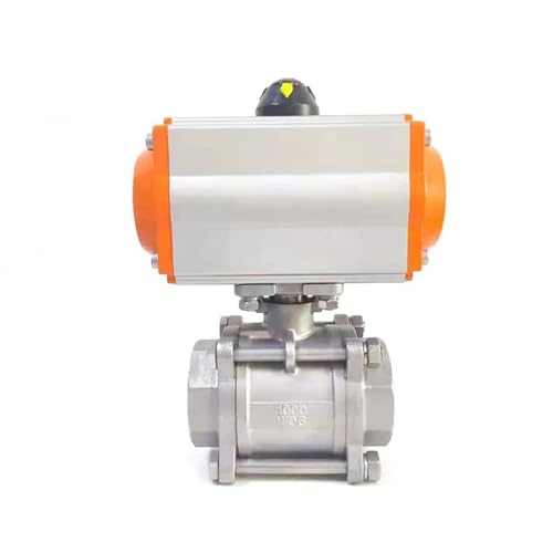 Dreiteiliger pneumatischer Kugelhahn DN8-DN50 Edelstahl Pneumatischer Kugelhahn Q614F-16P doppeltwirkender Zylinder (2,5 cm) von OKPPLFJUI