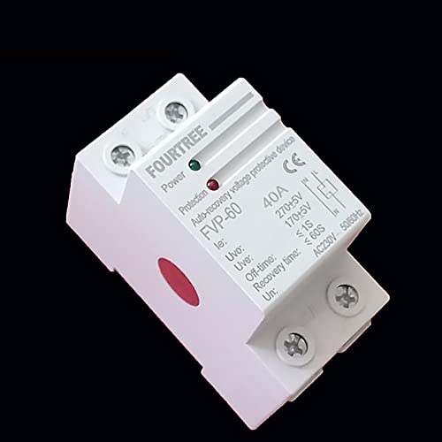 OKPPLFJUI 1Pcs Self-Recovery Reconnect Über und Unter Spannung Schutz Gerät Schutz Relais 32 40 50 60A FVA C220V Din Schiene(32A) von OKPPLFJUI