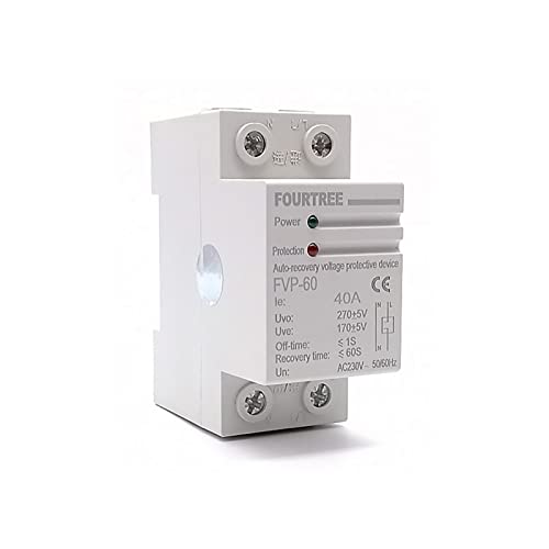 OKPPLFJUI 1Pcs Über und Unter Spannung Schutz Gerät Automatische Selbst-Recovery Wiederverbinden Schutz Relais AC 220V Din Schiene(50A) von OKPPLFJUI