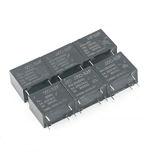 OKPPLFJUI 5Pcs Leistungsrelais JZC-32F-005-HS3 JZC-32F-012-HS3 JZC-32F-024-HS3 Relais HF32F 5A 250VAC 4PIN(JZC-32F-024-HS3) von OKPPLFJUI