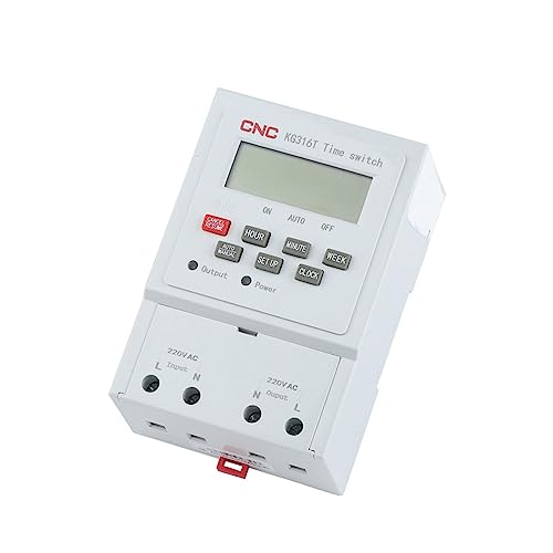 OKPPLFJUI CNC KG316T 220/380V DIN Schiene Zeit Schalter Zeit Relais Straße Lampe Billboard Netzteil Timer Tastatur Schloss Zeit Correctio(220V) von OKPPLFJUI