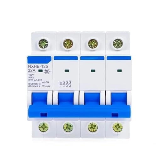 OKPPLFJUI Leistungsschalter NXHB-125 1P 2P 3P 4P Kleiner Messer-Leistungsschalter 1 Stücke(32a,4P) von OKPPLFJUI