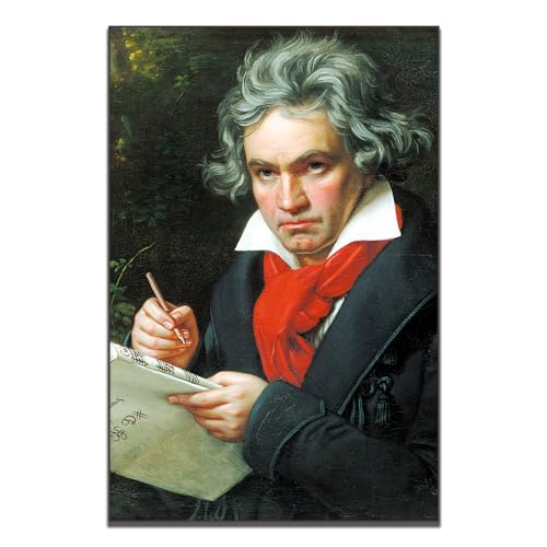 OKRA Ludwig Van Beethoven Das Gemälde-Porträt-Poster beim Erstellen von Missa Solemnis, Retro, klassisches Raum, Musikposter, ästhetische Wanddekoration, ungerahmt (30 x 45 cm) von OKRA