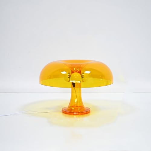 OKSANO Pilz Lampe, Orange Mushroom Lampe,Tischlampe Mit 3 Einstellbaren FarbenLED Lampe,Mushroom Tischlampe Für Moderne Beleuchtung Für Schlafzimmer Retro Wohnzimmer Dekor (Transparent gelb) von OKSANO