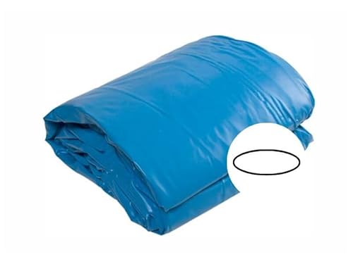 Poolfolie Oval blau Tiefe 1,20 m Folienstärke 0,60 mm mit Einhängebiese P1, Größe:5.25 x 3.20 x 1.2 m von OKU Obermaier