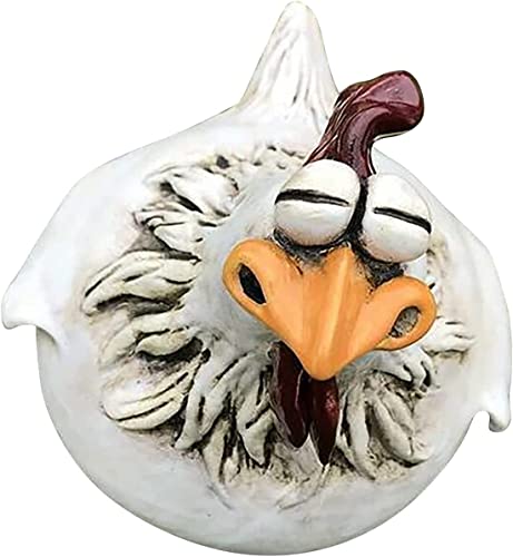 OKUGAIYA Gartendeko Huhn Gartenstecker, Hühner Deko Garten, Outdoor Garten Gartendeko Hinterhof Rasen Pfähle Huhn Gartenstecker Henne Hahn Henne Vogel Seitensitz Indoor (C) von OKUGAIYA