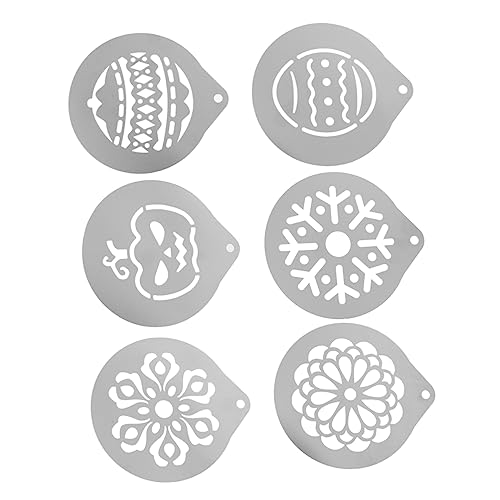 OKUMEYR 1satz Teiliges Edelstahl Kaffeeschablonen Für Cappuccino Und Latte Art Dekorationstools Für Leicht Zu Reinigen Und Sicher Der Anwendung von OKUMEYR