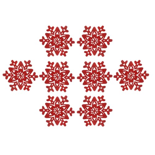 OKUMEYR Anti-rutsch-untersetzer 8 Stück Weihnachts-bechermatten Runde Filz-tassenunterlagen Wärmeisolierend von OKUMEYR