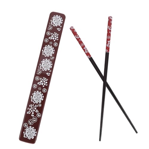 OKUMEYR 1 Satz Holzstäbchen -Set Kompaktes Essstäbchen wiederverwendbare Essstäbchen Multifunktions-Essstäbchen kompakte Essstäbchen Abendessen Zubehör Abs rot von OKUMEYR
