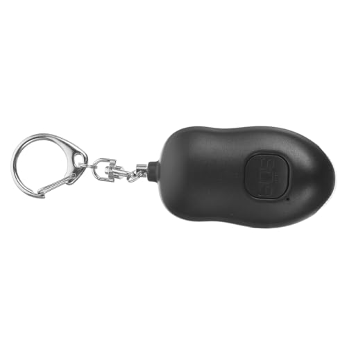 OKUMEYR 1 Stück LED Taschenlampe Notfallalarm Sicherheitsgerät für Frauen Mini LED Handlampe mit Persönlichem Alarm Tragbar Schwarz für Notfälle und von OKUMEYR