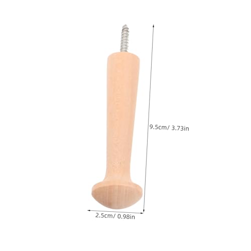 OKUMEYR 10 Stück Holz Garderobenhaken Schraubbar Unbehandelt DIY Wandhaken für Handtücher Mäntel Schlüssel Natürliche Robuste Kleiderhaken für Bad Küche Flur von OKUMEYR