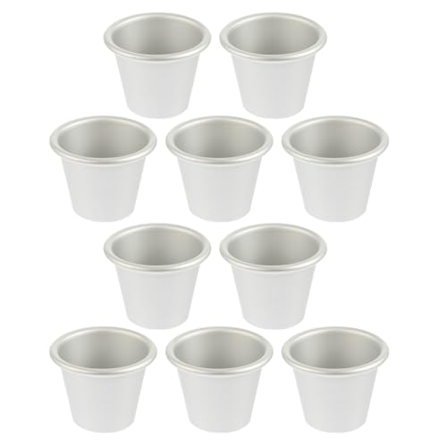 OKUMEYR 10 Stück Runde Kleine Kuchenformen aus Aluminium Backförmchen mit Antihaftbeschichtung für Muffins Pudding und Desserts Schnelles Aufheizen Einfach zu Reinigen OKUMEYR 10 Stück Runde Kleine Kuchenformen aus Aluminium Backförmchen mit Antihaftbeschichtung für Muffins Pudding und Desserts Schnelles Aufheizen Einfach zu Reinigen von OKUMEYR