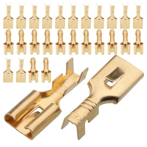 OKUMEYR 100 Stück Flachsteckerbuchsen: Crimp-Anschlussklemmen für elektrische Leitungen – nicht isolierter Autokabelstecker – Schnellverbinder-Crimp-Flachstecker für Auto-Audio OKUMEYR 100 Stück Flachsteckerbuchsen: Crimp-Anschlussklemmen für elektrische Leitungen – nicht isolierter Autokabelstecker – Schnellverbinder-Crimp-Flachstecker für Auto-Audio von OKUMEYR