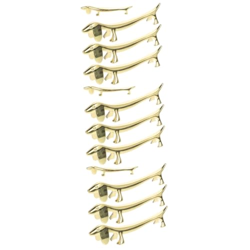 OKUMEYR 12 STK Dackel-Essstäbchenablage sossenlöffel küchenmaschiene küchenwage Essstäbchenablage Dekoration Geschirr Rest Essstäbchen Steht Essstäbchenhalter Rostfreier Stahl Golden von OKUMEYR