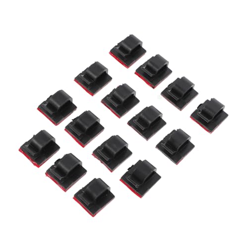 OKUMEYR 15 Stück Teiliges Kabelclips Selbstklebend Kabelhalter Kunststoff Kabel Organizer für Schreibtisch Büro Praktische Kabelführung für USB Ladekabel Netzkabel Ordentliche von OKUMEYR