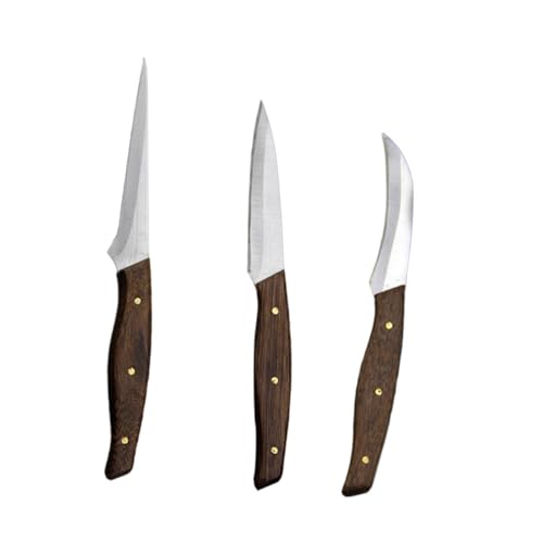 OKUMEYR 1Satz Fruchtschnitzmesser aus Teiliges Obst Slicer Kit mit Ergonomischem Holzgriff für Kreative Obstplatten und Einfache Handhabung von OKUMEYR