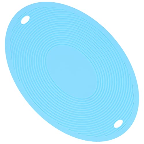 OKUMEYR 1stücke Silikon Topfuntersetzer Hitzebeständig Dicke rutschfeste Unterlage Für Töpfe Und Schüsseln Vielseitige Silikonmatte Für Küche Und Essbereich Oval Blau von OKUMEYR