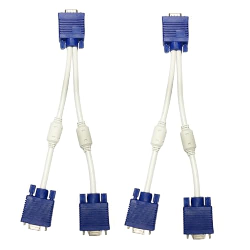 OKUMEYR 2 STÜCK Vga Splitter Kabel Dual Vga Ausgang Videoadapter für LCD Monitore Stabile Signalübertragung mit Dickerem Kabel und Ferritkern Spiegelung ohne Signalverlust Geeignet für PC OKUMEYR 2 STÜCK Vga Splitter Kabel Dual Vga Ausgang Videoadapter für LCD Monitore Stabile Signalübertragung mit Dickerem Kabel und Ferritkern Spiegelung ohne Signalverlust Geeignet für PC von OKUMEYR