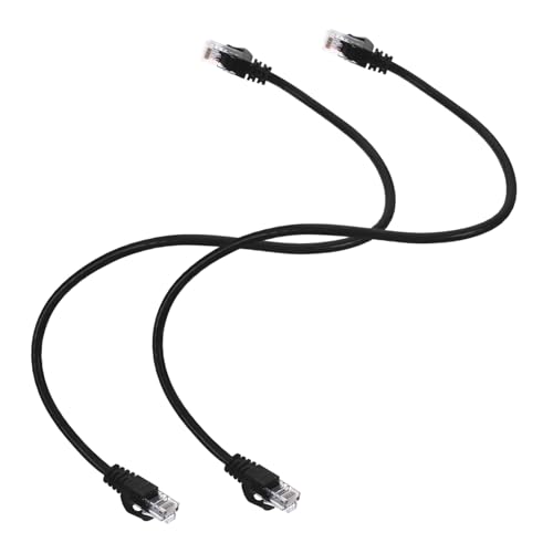 OKUMEYR 2 Stück Ethernet Kabel Schwarz Gigabit Patchkabel Hochgeschwindig LAN Kabel für Router PC Laptop Langlebig Schnell Vielseitig Einsetzbar von OKUMEYR