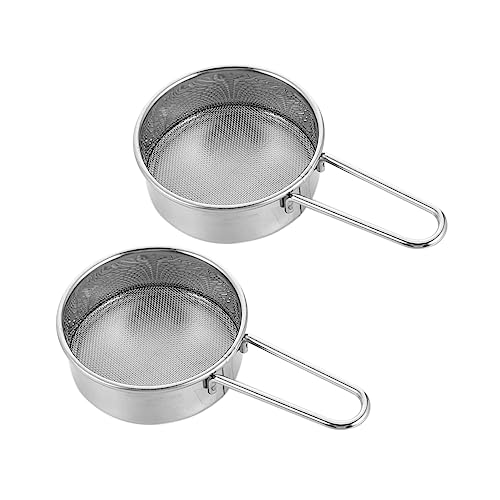 OKUMEYR 2stücke Handheld Mehl-sieb Aus Edelstahl Feinmaschiger Mehlfilter Für Küche Und Backen Für Puderzucker Backpulver Kakaopulver Und Mehr Rostfrei Und Langlebig von OKUMEYR