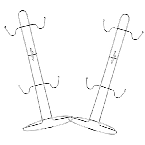 OKUMEYR 2 Stück Teiliges Mug Tree Organizer Rack aus Stabilem Praktischer Tassenhalter mit Abtropffunktion Platzsparend für Küche Büro und Langlebiger Becherständer für Kleine Tassen OKUMEYR 2 Stück Teiliges Mug Tree Organizer Rack aus Stabilem Praktischer Tassenhalter mit Abtropffunktion Platzsparend für Küche Büro und Langlebiger Becherständer für Kleine Tassen von OKUMEYR