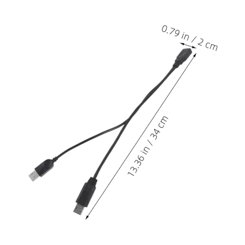OKUMEYR 2 Stück USB Verlängerungskabel mit Dual Stecker für Schnelle Datenübertragung und Verstärkte Stromversorgung Kompatibel mit PC und Externen Laufwerken Langlebig und Robust in von OKUMEYR
