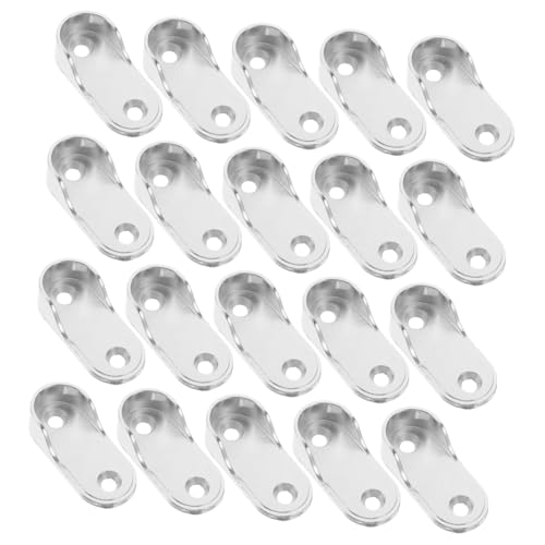 OKUMEYR 20stücke Kleiderstangenhalter Aus Zinklegierung Flanschhalter Für Ovale Kleiderstangen Endstützen Für Kleiderschrank Stangenhalterung Zum Aufhängen Von Kleidung von OKUMEYR