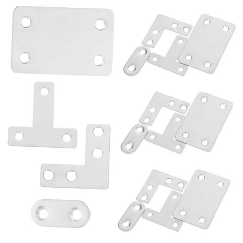 OKUMEYR 22 Stück Teiliges Edelstahl Flachverbinder für Möbelreparatur Gerade Verbindungselemente Rostfrei Einfache Montage mit Schrauben für Holzmöbel und Heimwerkerprojekte OKUMEYR 22 Stück Teiliges Edelstahl Flachverbinder für Möbelreparatur Gerade Verbindungselemente Rostfrei Einfache Montage mit Schrauben für Holzmöbel und Heimwerkerprojekte von OKUMEYR