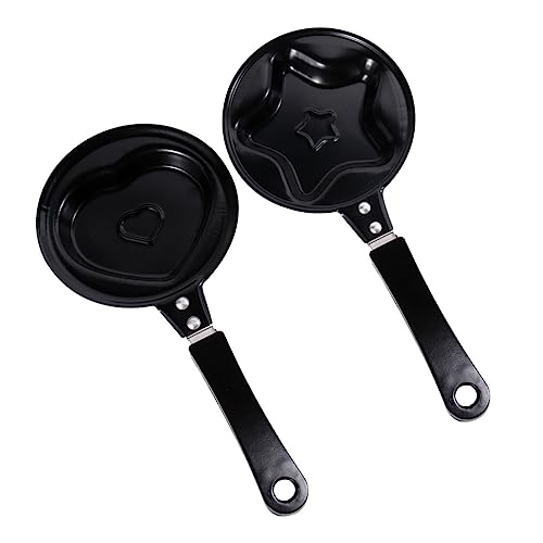 OKUMEYR 2stücke Teiliges Mini Omelette Pfanne Antihaft Eierpfanne Für Herz Und Sternform Für Pfannkuchen Und Kreative Frühstücke von OKUMEYR