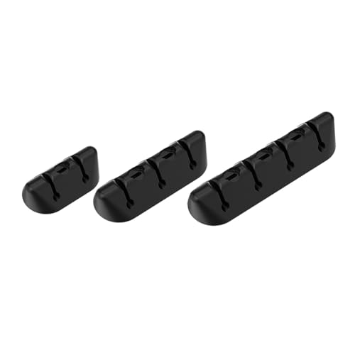 OKUMEYR 3 Stück Magnetische Kabelhalter Selbstklebend Vielseitige Kabelclips für Schreibtisch Organisation Starke Haftung Geeignet für Ladekabel USB und Audiokabel Einfach zu Befestigen von OKUMEYR