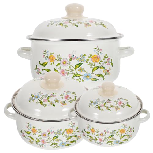 OKUMEYR Mini-Suppentopf-Set emaillierter Kochtopf-Satz mit flachem Boden für Instant-Nudelsuppe OKUMEYR Mini-Suppentopf-Set emaillierter Kochtopf-Satz mit flachem Boden für Instant-Nudelsuppe von OKUMEYR