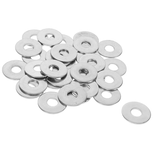 OKUMEYR 30 Stück Teiliges Set Edelstahl Unterlegscheiben Flach Rostfrei Metallringe Flache Dichtungsscheiben Vielseitig für Schrauben Maschinen Möbel Befestigung von OKUMEYR