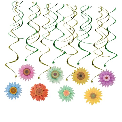 OKUMEYR 30st Blumen-spirale-ornament Hawaiianisches Partyzubehör Hochzeitsblumendekorationen Fenster Spiralförmige Hängende Dekorationen Plastik Die Blumen Kind Requisiten von OKUMEYR