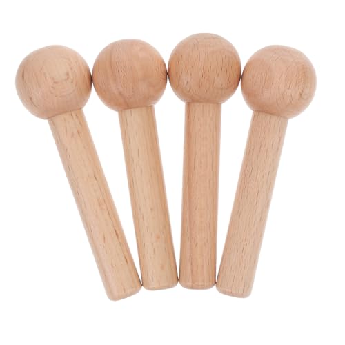 OKUMEYR 4 Stück Holzstabhaken Teilig Robust für Stecktafel Einsetzbar Einfacher Einsteckhaken aus Holz für Wandaufbewahrung Vielseitige Werkzeughalterung für Garagen und Bastelbedarf von OKUMEYR