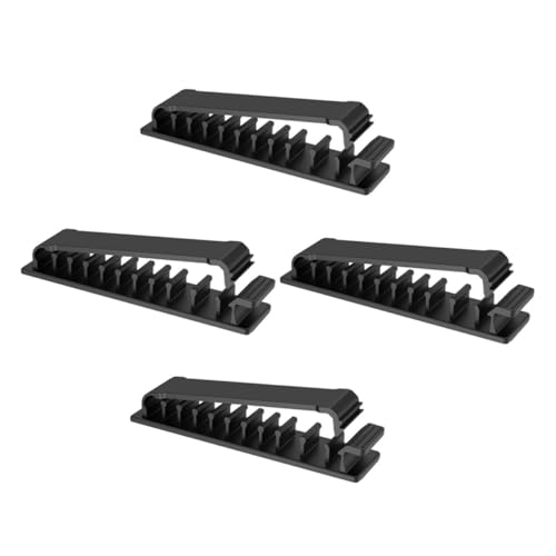 OKUMEYR 4 Stück Verstellbare Kabelhalter Selbstklebend Kabelmanagement Clips für Schreibtisch Auto Desktop Kabelbefestigung für USB Ladekabel Netz und Stromkabel von OKUMEYR