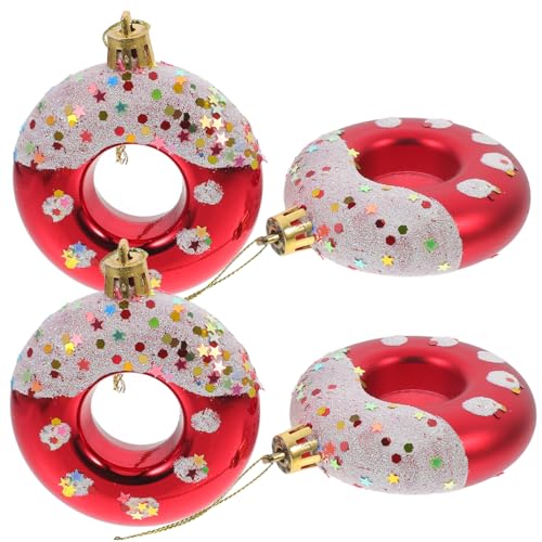 OKUMEYR 4 Stück Hängeornamente Für Weihnachtsbaum Donut-Form Weihnachtsbaumschmuck DIY-weihnachtsdeko OKUMEYR 4 Stück Hängeornamente Für Weihnachtsbaum Donut-Form Weihnachtsbaumschmuck DIY-weihnachtsdeko von OKUMEYR