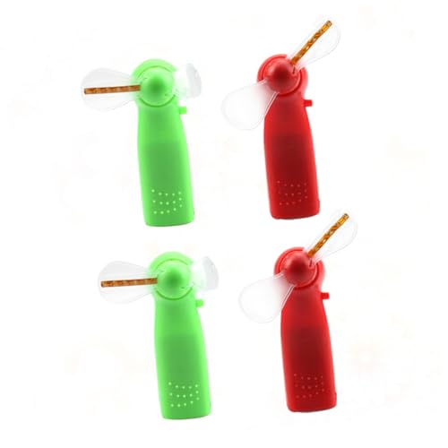 OKUMEYR 4Stücke Mini LED Handventilator Bunt Leuchtend Geräuschloser Tischventilator für Zuhause und Büro für Strandpartys Feiern und Perfekten Sommergenuss von OKUMEYR