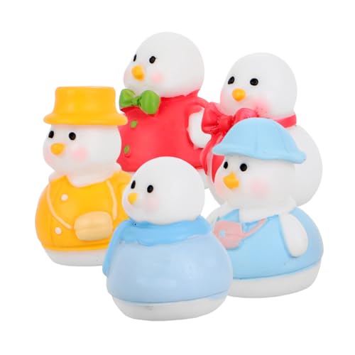 OKUMEYR 5 STK. Teiliges Weihnachts-dekofigur aus Resin Miniatur Schneemann und Ente Figuren Tischdekoration für Puppenhaus Feengarten Schneekugel Festliche Vielseitige Mini OKUMEYR 5 STK. Teiliges Weihnachts-dekofigur aus Resin Miniatur Schneemann und Ente Figuren Tischdekoration für Puppenhaus Feengarten Schneekugel Festliche Vielseitige Mini von OKUMEYR