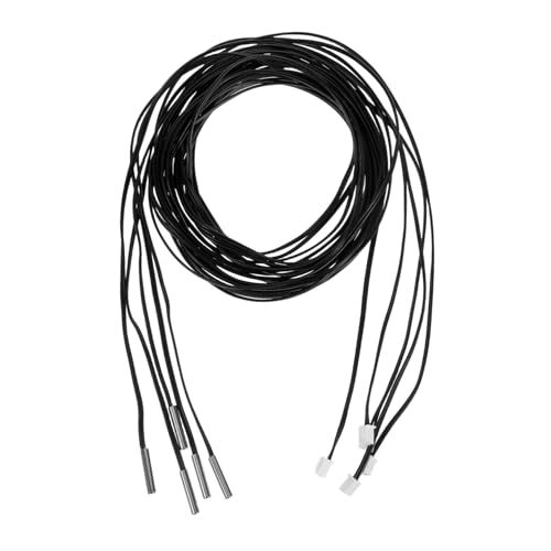 OKUMEYR 5 Stück Teiliges Thermistor Temperaturfühler mit Flexiblem Kabel Wasserdichte Temperatursonde für Gas und Flüssigkeit und Lebensmittelsensorik Kompatibel mit Labor und von OKUMEYR