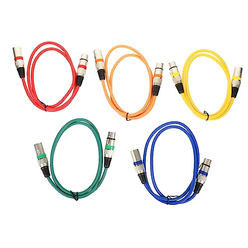 OKUMEYR 5 Stück Xlr Mikrofonkabel Männlich Weiblich Rot Grün Blau Orange und Gelb Hochwertige Audio Verlängerungskabel für Professionelle Anwendungen OKUMEYR 5 Stück Xlr Mikrofonkabel Männlich Weiblich Rot Grün Blau Orange und Gelb Hochwertige Audio Verlängerungskabel für Professionelle Anwendungen von OKUMEYR