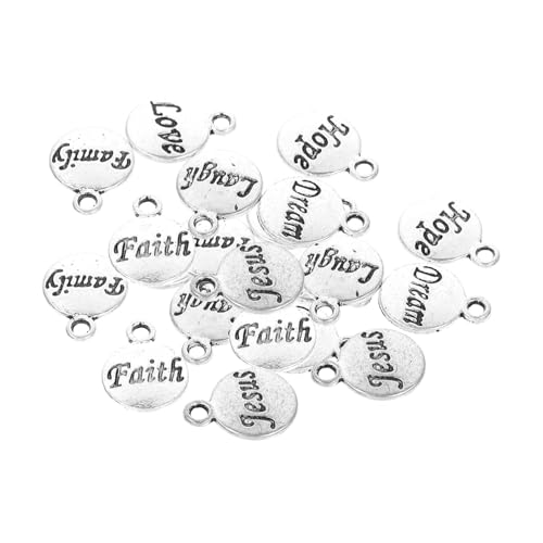OKUMEYR 60 Stück Teiliges Buchstabenanhänger aus Langlebiger Legierung DIY Schmuck Zubehör für Individuelle Armbänder und Ohrringe Modische Alphabetanhänger mit Stilvollem Design für von OKUMEYR