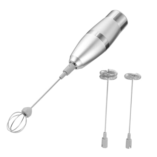 OKUMEYR Edelstahl Handmilchaufschäumer Elektrisch mit Wechselbaren Schneebesenköpfen Leicht und Ergonomisch Für Kaffee und Proteinshakes Zuhause OKUMEYR Edelstahl Handmilchaufschäumer Elektrisch mit Wechselbaren Schneebesenköpfen Leicht und Ergonomisch Für Kaffee und Proteinshakes Zuhause von OKUMEYR