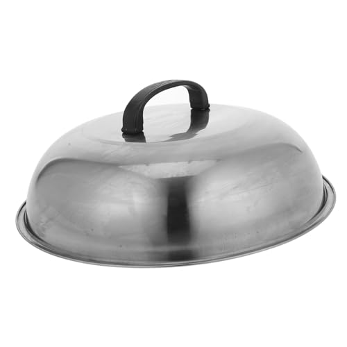 OKUMEYR Edelstahl Topfdeckel Kochpfannendeckel Topfdeckel Flach Anti Öl Kuppelabdeckung Kleiner Topfdeckel Grillplatte Grillpfannenabdeckung Schmelzgerät Grilloberseite von OKUMEYR