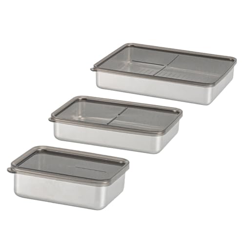 OKUMEYR Edelstahl-lebensmittelbehälter Mit Kunststoffdeckel Frischhaltebox Für Kühlschrank Wiederverwendbare Aufbewahrungsbox Für Obst Und Gemüse von OKUMEYR