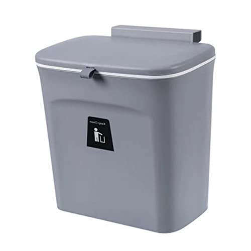 OKUMEYR Hängender Mülleimer Mit Deckel Für Wandmontage Und Platzsparend Für Küche Oder Wohnzimmer Schiebe Oder Drucköffnung Dicht Verschlossen Gegen Geruch Geeignet Für Türpaneelen von OKUMEYR